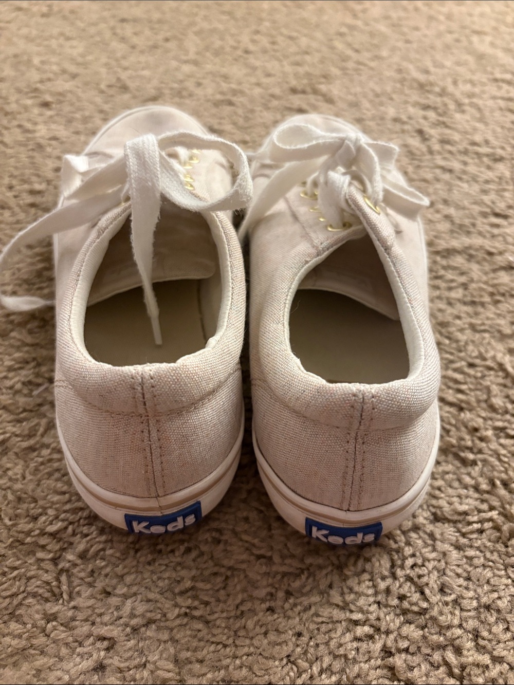 Keds Women’s Canvas Sneakers in Light Beige - Picture 4 of 5